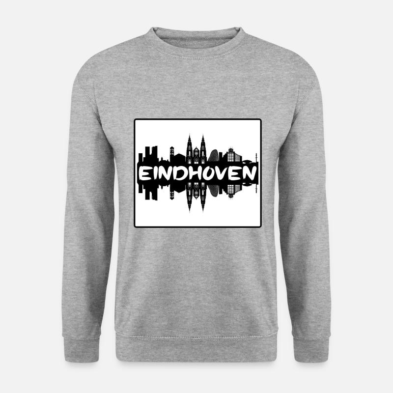 Eindhoven Niederlande Skyline Silhouette Reisen So - Unisex Pullover - Weißgrau meliert