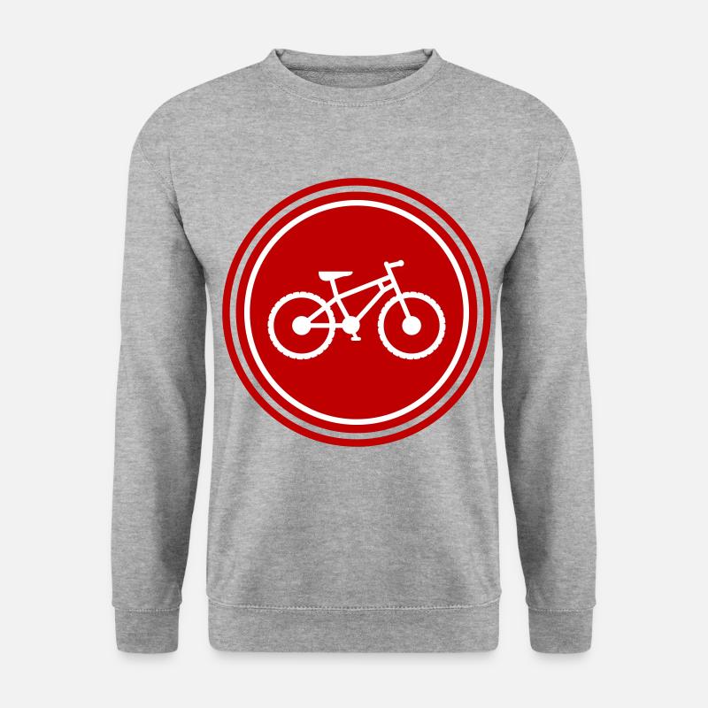 Fahrrad Symbol - Unisex Pullover - Weißgrau meliert