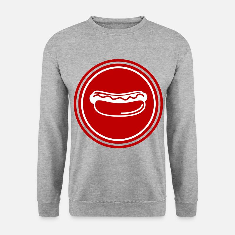 Hotdog Symbol - Unisex Pullover - Weißgrau meliert