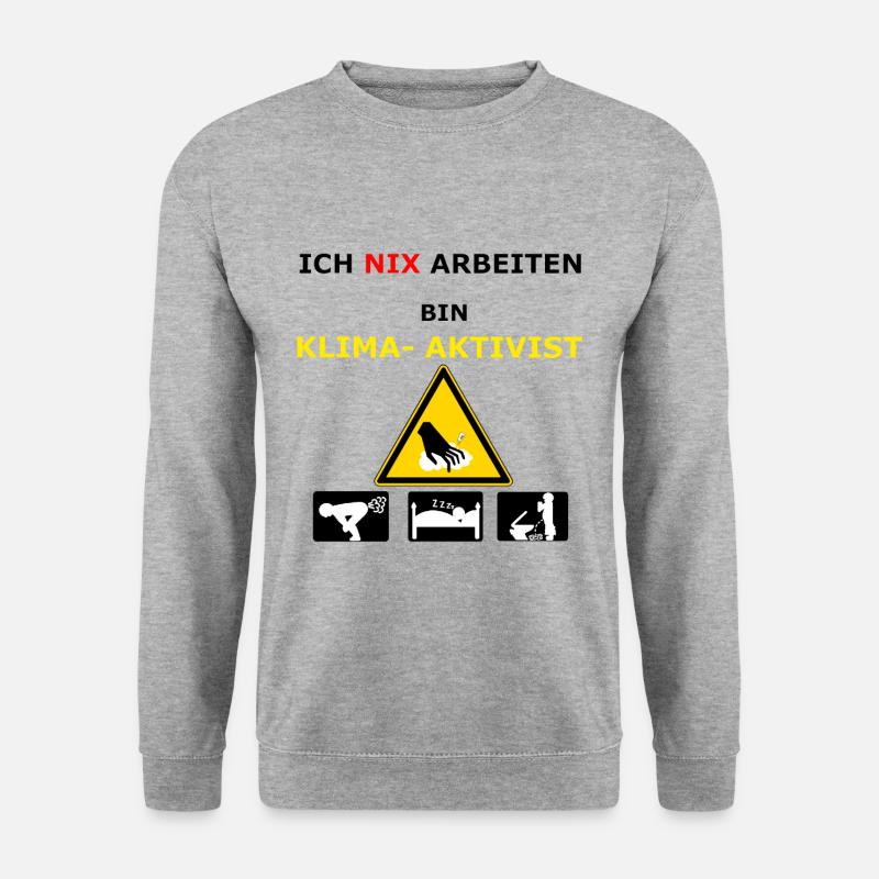 Klima Aktivist - Unisex Pullover - Weißgrau meliert