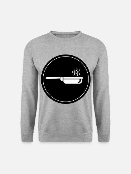 Cooking pan - Unisex Sweatshirt - salt & pepper