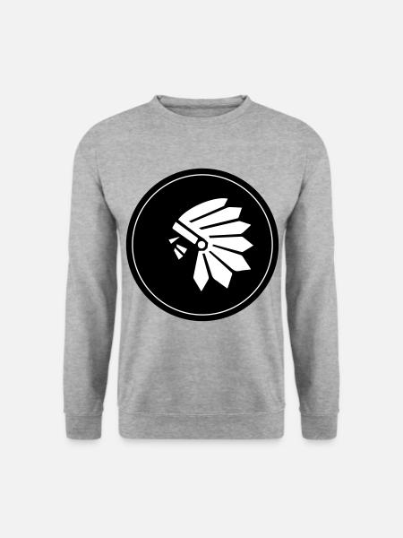 Symbole de la tête indienne - Sweat-shirt Unisexe - gris chiné