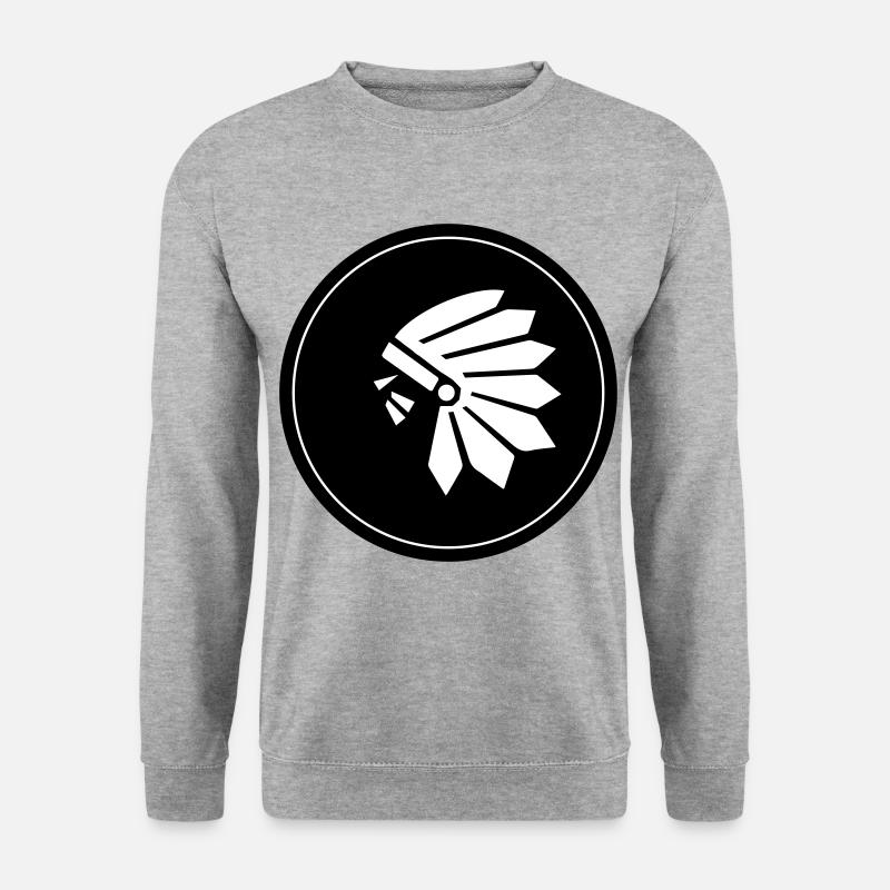Indian head symbol - Unisex Sweatshirt - salt & pepper
