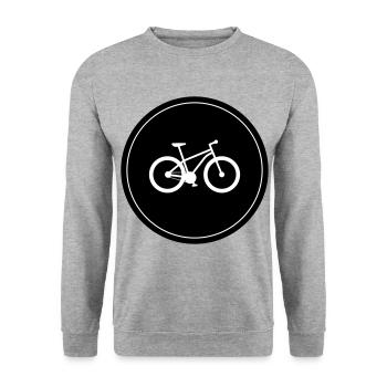 Fahrrad Radfahren - Unisex Pullover - Weißgrau meliert - Vorne - Alina (178cm) & Michal (187cm)