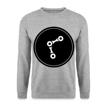 Bicycle Cycling Chain - Unisex Sweatshirt - salt & pepper - Front - Alina (178cm) & Michal (187cm)