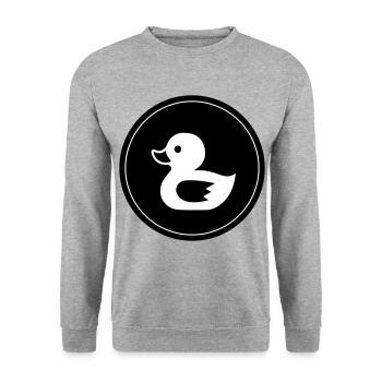Icône de canard - Sweat-shirt Unisexe - gris chiné - Devant - Alina (178cm) & Michal (187cm)