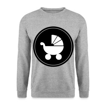 Stroller baby - Unisex Sweatshirt - salt & pepper - Front - Alina (178cm) & Michal (187cm)