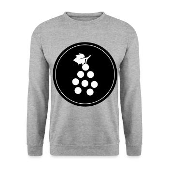 Grapes Symbol - Unisex Sweatshirt - salt & pepper - Front - Alina (178cm) & Michal (187cm)