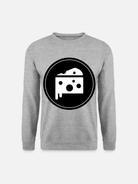 Käse Symbol Cheese - Unisex Pullover - Weißgrau meliert