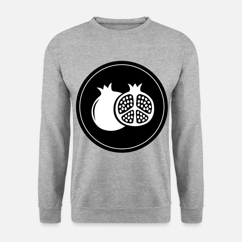 Granatapfel Symbol - Unisex Pullover - Weißgrau meliert