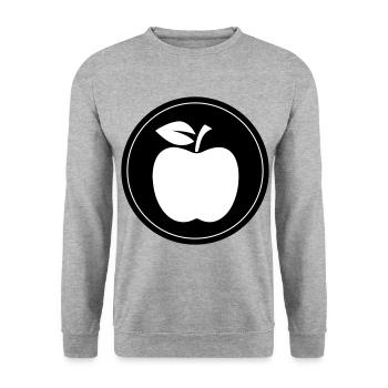 Symbole Apple - Sweat-shirt Unisexe - gris chiné - Devant - Alina (178cm) & Michal (187cm)