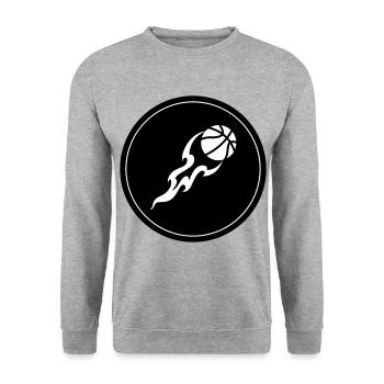Flamme du basket-ball - Sweat-shirt Unisexe - gris chiné - Devant - Alina (178cm) & Michal (187cm)