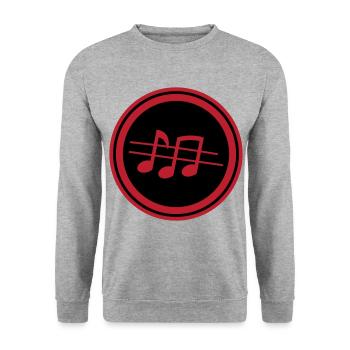 Partitions musicales - Sweat-shirt Unisexe - gris chiné - Devant - Alina (178cm) & Michal (187cm)