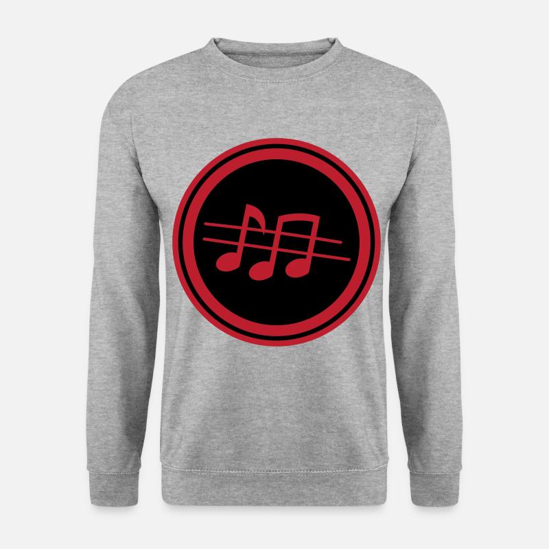 Musik Noten - Unisex Pullover - Weißgrau meliert