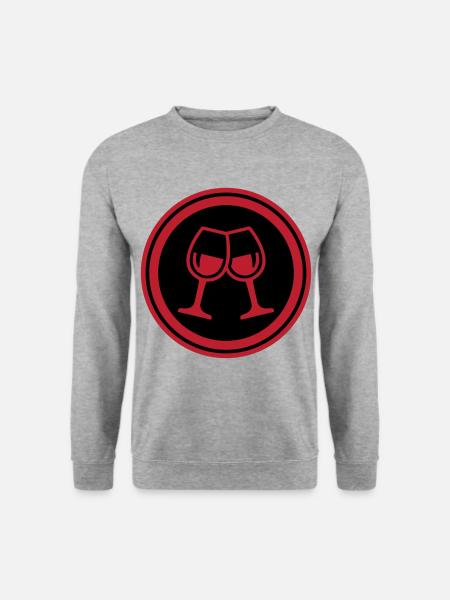 Wine glasses - Unisex Sweatshirt - salt & pepper