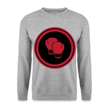 Boxing - Unisex Sweatshirt - salt & pepper - Front - Alina (178cm) & Michal (187cm)