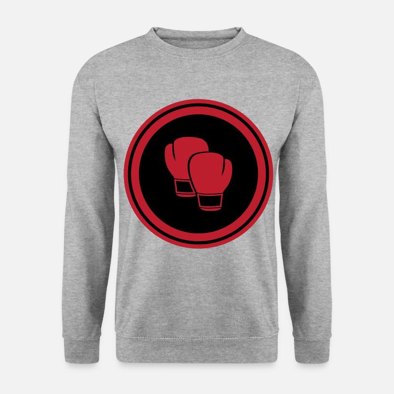 Boxhandschuhe - Unisex Pullover - Weißgrau meliert
