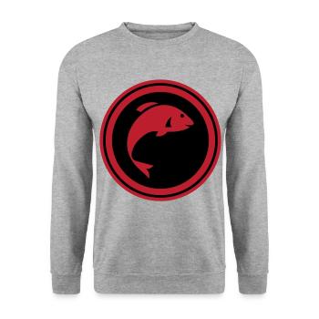 Symbole du poisson - Sweat-shirt Unisexe - gris chiné - Devant - Alina (178cm) & Michal (187cm)
