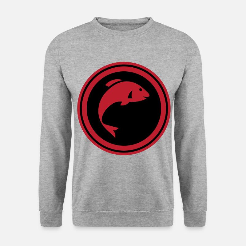 Fish Symbol - Unisex Sweatshirt - salt & pepper