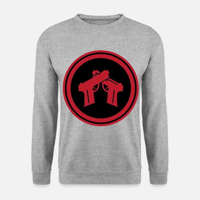 Symbole du pistolet - Sweat-shirt Unisexe - gris chiné