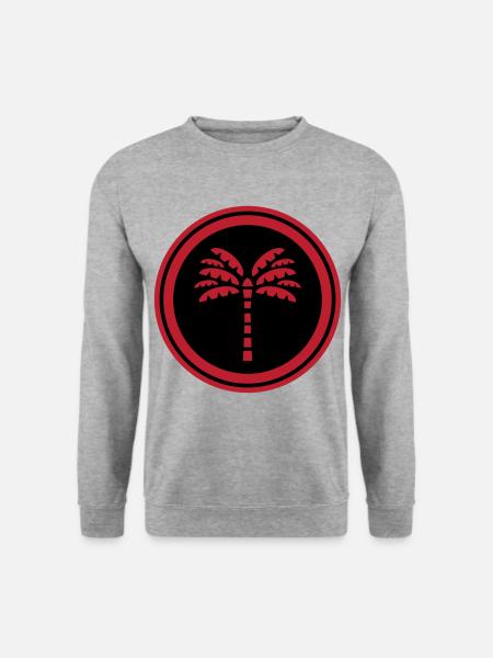 Palme Symbol - Unisex Pullover - Weißgrau meliert