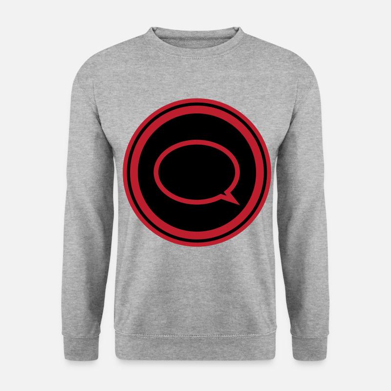 Sprechblase - Unisex Pullover - Weißgrau meliert