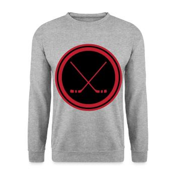 Bâtons de hockey sur glace - Sweat-shirt Unisexe - gris chiné - Devant - Alina (178cm) & Michal (187cm)