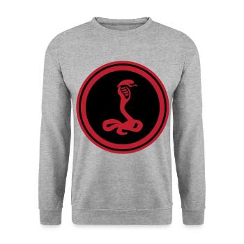 Cobra serpent - Sweat-shirt Unisexe - gris chiné - Devant - Alina (178cm) & Michal (187cm)