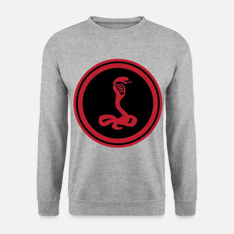 Schlange Kobra - Unisex Pullover - Weißgrau meliert