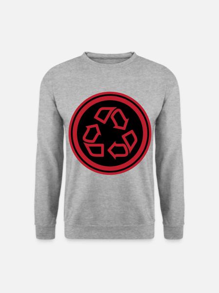 Recycling Symbol - Unisex Sweatshirt - salt & pepper