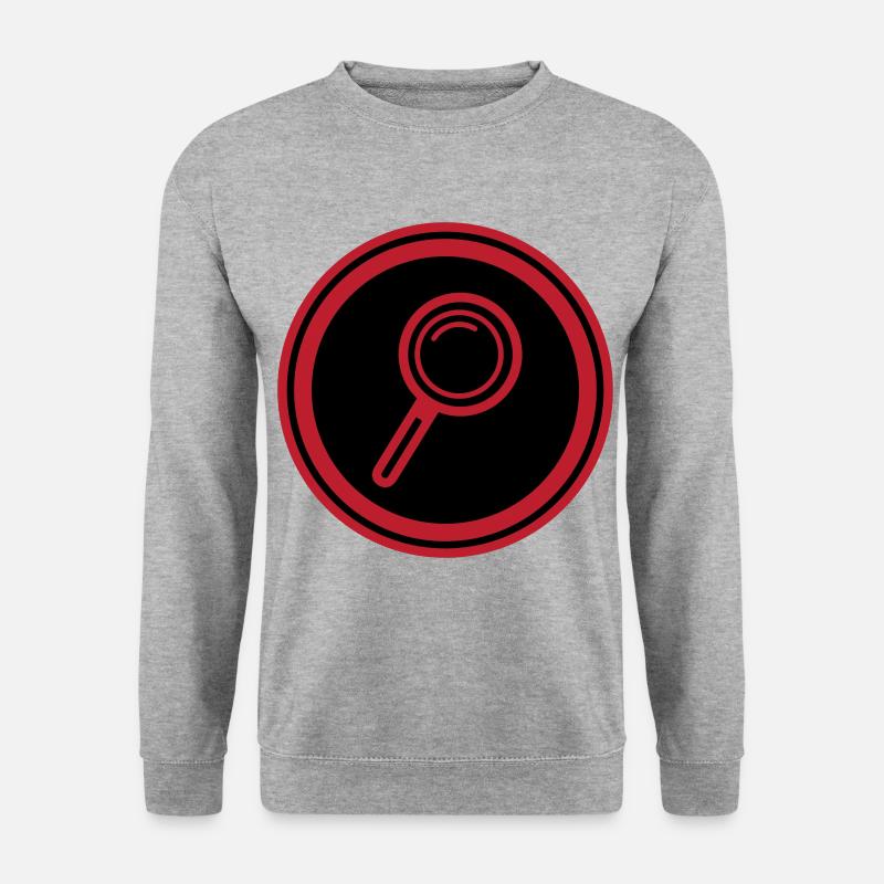 Magnifying glass icon - Unisex Sweatshirt - salt & pepper