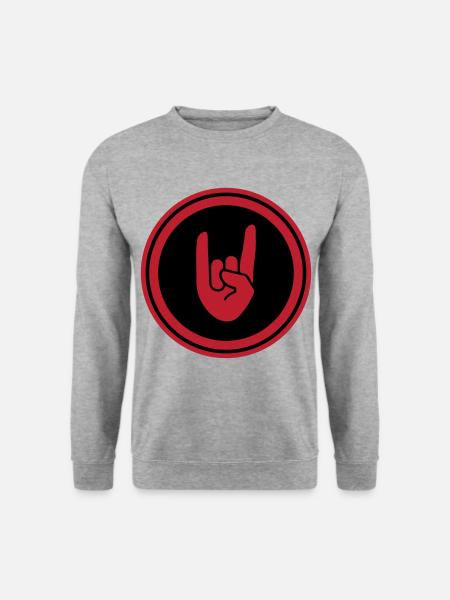 Party Hand Symbol - Unisex Sweatshirt - salt & pepper