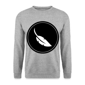 Cercle de symboles de stylo - Sweat-shirt Unisexe - gris chiné - Devant - Alina (178cm) & Michal (187cm)