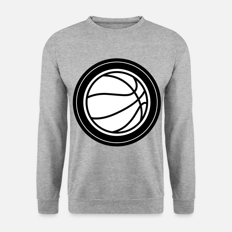 Basketball Kreis - Unisex Pullover - Weißgrau meliert