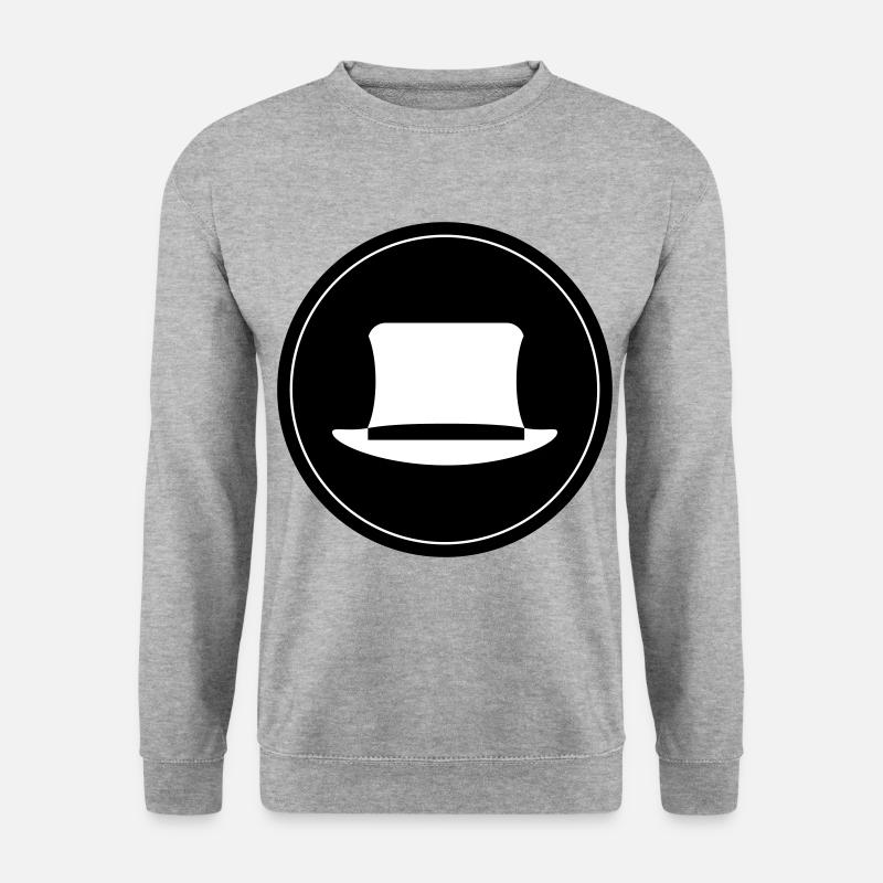 Bräutigam Zylinder Kreis - Unisex Pullover - Weißgrau meliert