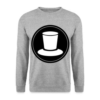 Cylinder Groom Circle - Unisex Sweatshirt - salt & pepper - Front - Alina (178cm) & Michal (187cm)