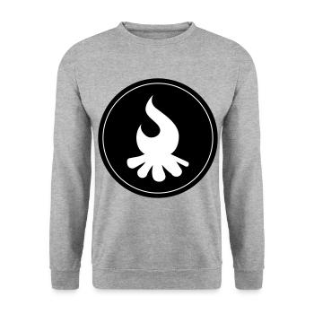 Campfire Circle - Unisex Sweatshirt - salt & pepper - Front - Alina (178cm) & Michal (187cm)