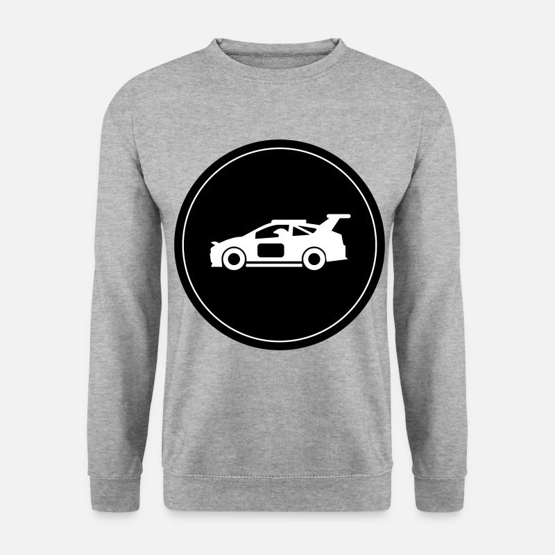 Auto Rennfahrer Kreis - Unisex Pullover - Weißgrau meliert