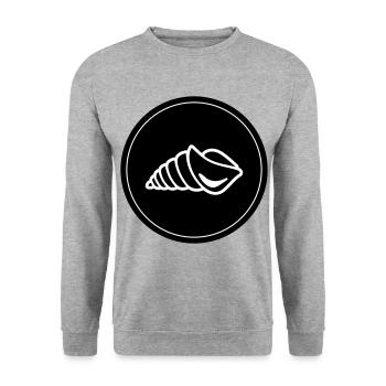 Mussel snail circle - Unisex Sweatshirt - salt & pepper - Front - Alina (178cm) & Michal (187cm)