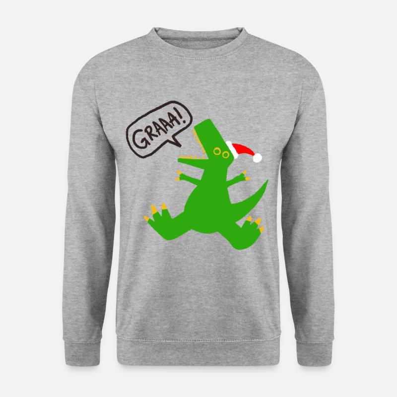 DINO NOËL - Unisex Pullover - Weißgrau meliert