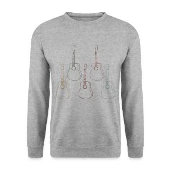 Basse Guitariste Musicien Bassiste - Sweat-shirt Unisexe - gris chiné - Devant - Alina (178cm) & Michal (187cm)