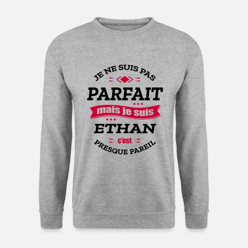 ETHAN PARFAIT - PRENOM ETHAN - Sweat-shirt Unisexe - gris chiné