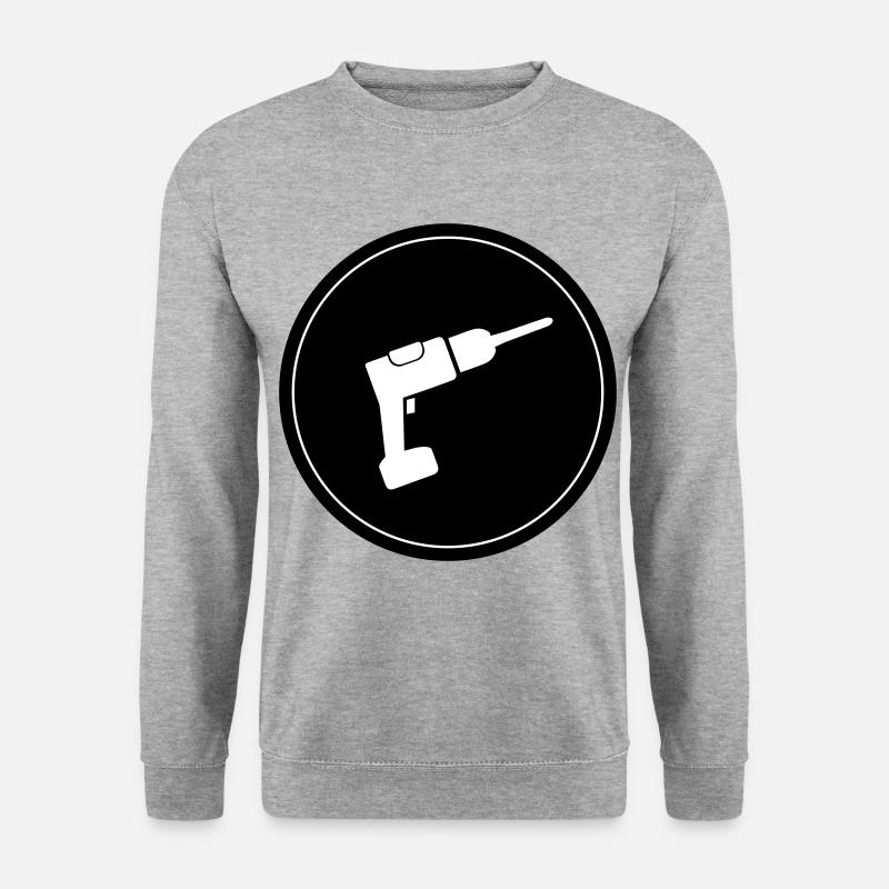Bohrmaschine - Unisex Pullover - Weißgrau meliert