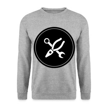 Icône de pince - Sweat-shirt Unisexe - gris chiné - Devant - Alina (178cm) & Michal (187cm)