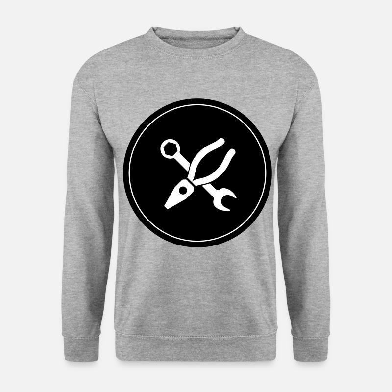 Zange Icon - Unisex Pullover - Weißgrau meliert