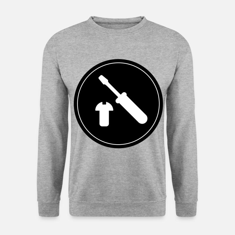 Schraubenzieher Symbol - Unisex Pullover - Weißgrau meliert