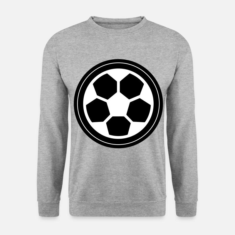 Fußball soccer - Unisex Pullover - Weißgrau meliert