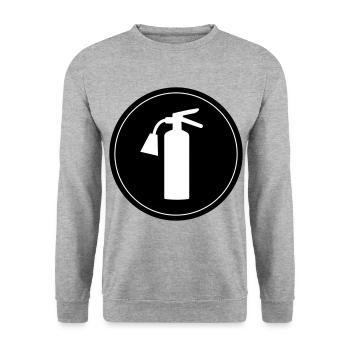 Fire extinguisher icon - Unisex Sweatshirt - salt & pepper - Front - Alina (178cm) & Michal (187cm)