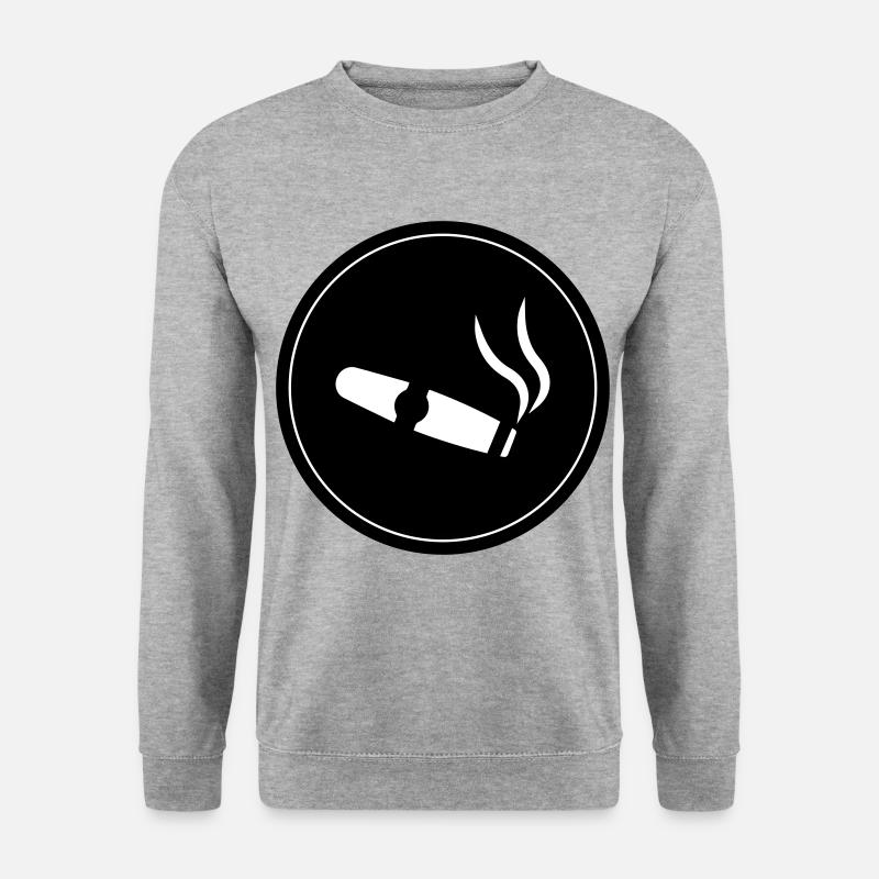 Zigarre Symbol - Unisex Pullover - Weißgrau meliert