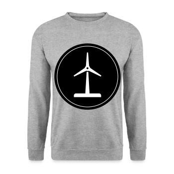 Wind turbine silhouette - Unisex Sweatshirt - salt & pepper - Front - Alina (178cm) & Michal (187cm)